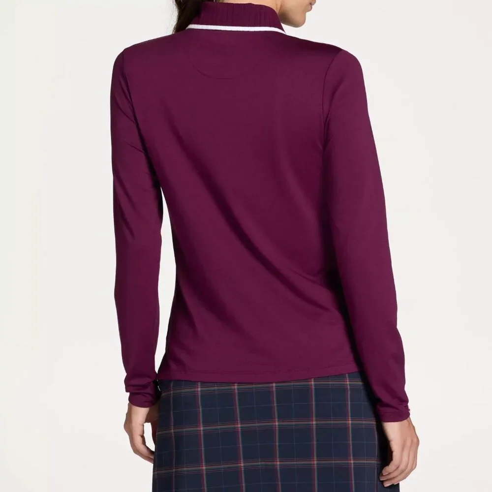 NWT Walter Hagen Women's Clubhouse Long Sleeve Polo - Picture 4 of 5